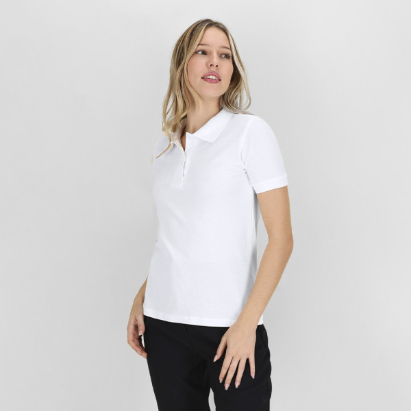 Dames Wit Polo Shirt 