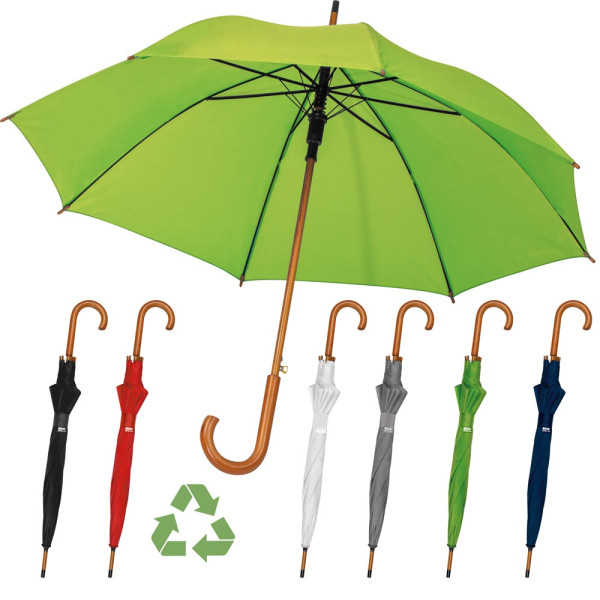 Automatische paraplu van gerecyceld PET