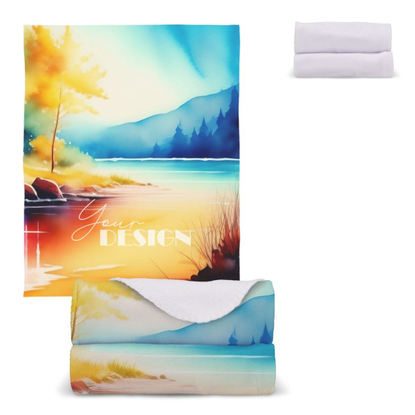 Polar fleece deken OEKO-TEX® sublimation 120 x 150 cm 190 g/m²